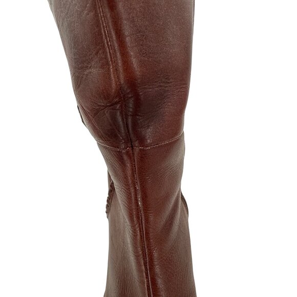 Pikolinos Brown Leather Mid-Calf Boots With Side Zip & Braided detail 10.5 (41) - Picture 5 of 12